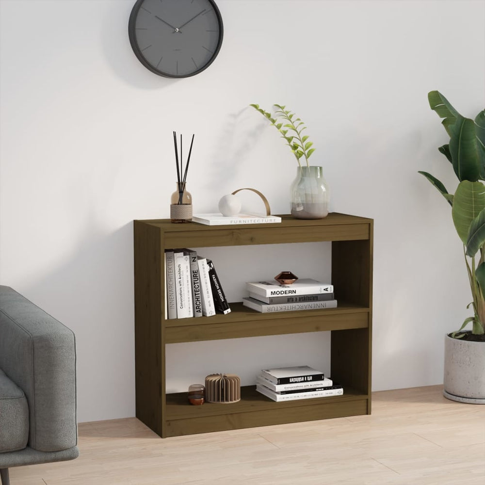 Boekenkast/kamerscherm 80x30x71,5 cm grenenhout honingbruin MeubelReus