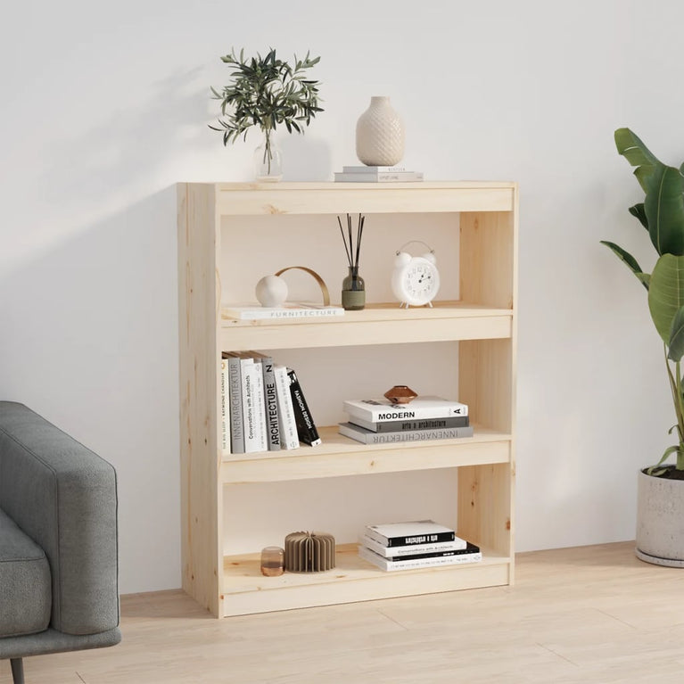 Boekenkast/kamerscherm 80x30x103,5 cm massief grenenhout MeubelReus