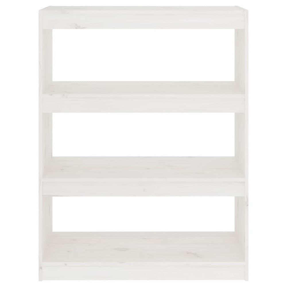 Boekenkast/kamerscherm 80x30x103,5 cm massief grenenhout wit MeubelReus