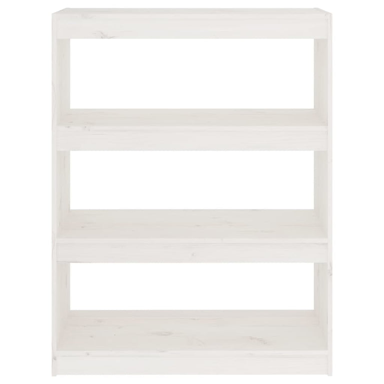 Boekenkast/kamerscherm 80x30x103,5 cm massief grenenhout wit MeubelReus