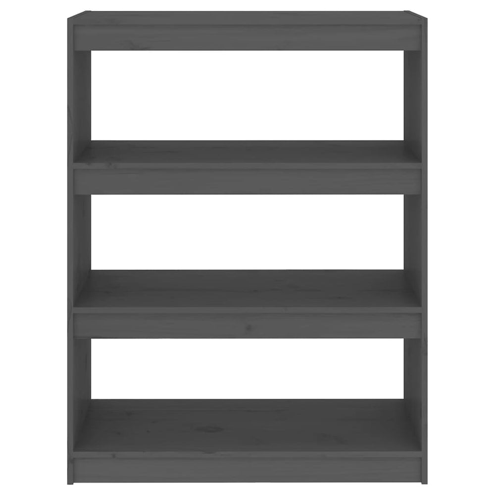 Boekenkast/kamerscherm 80x30x103,5 cm massief grenenhout grijs MeubelReus