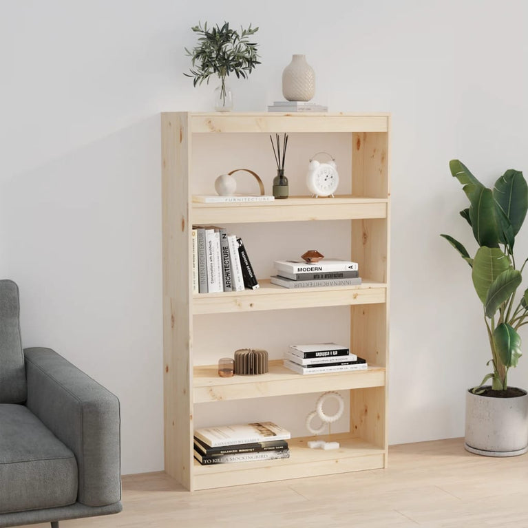 Boekenkast/kamerscherm 80x30x135,5 cm massief grenenhout MeubelReus
