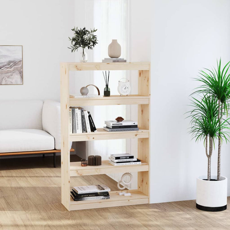 Boekenkast/kamerscherm 80x30x135,5 cm massief grenenhout MeubelReus