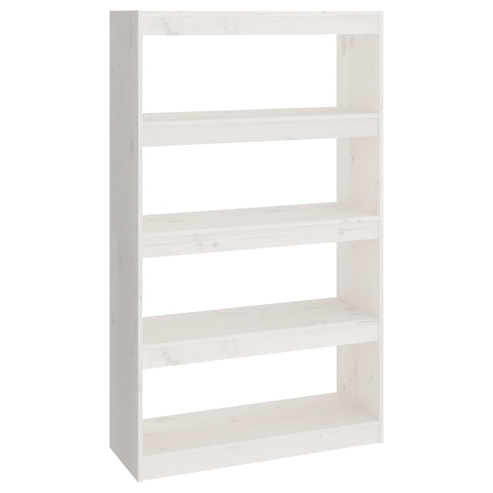 Boekenkast/kamerscherm 80x30x135,5 cm massief grenenhout wit MeubelReus