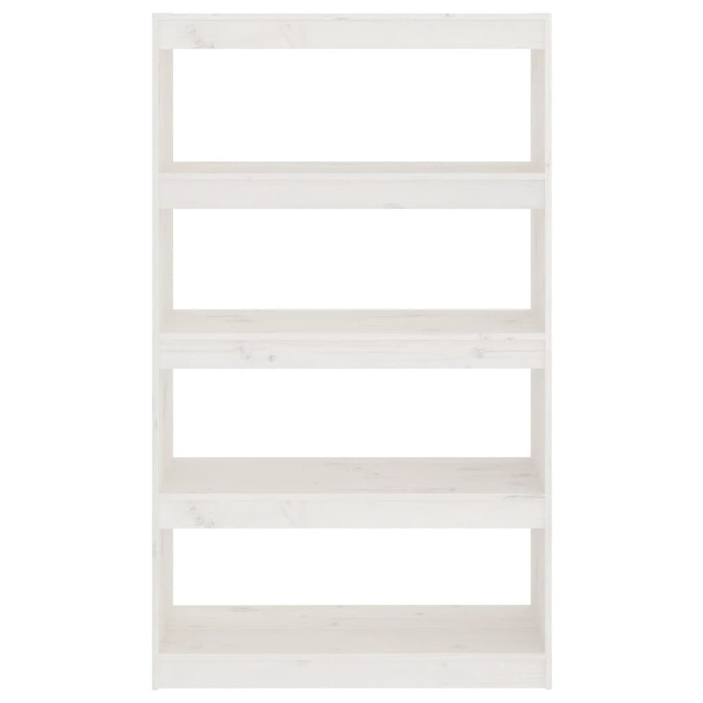 Boekenkast/kamerscherm 80x30x135,5 cm massief grenenhout wit MeubelReus