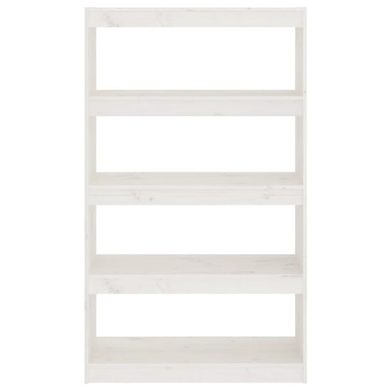 Boekenkast/kamerscherm 80x30x135,5 cm massief grenenhout wit MeubelReus