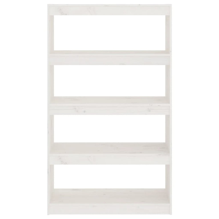 Boekenkast/kamerscherm 80x30x135,5 cm massief grenenhout wit MeubelReus