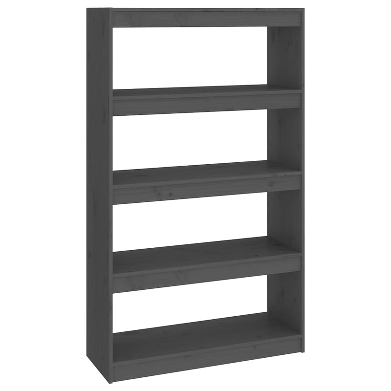 Boekenkast/kamerscherm 80x30x135,5 cm massief grenenhout grijs MeubelReus