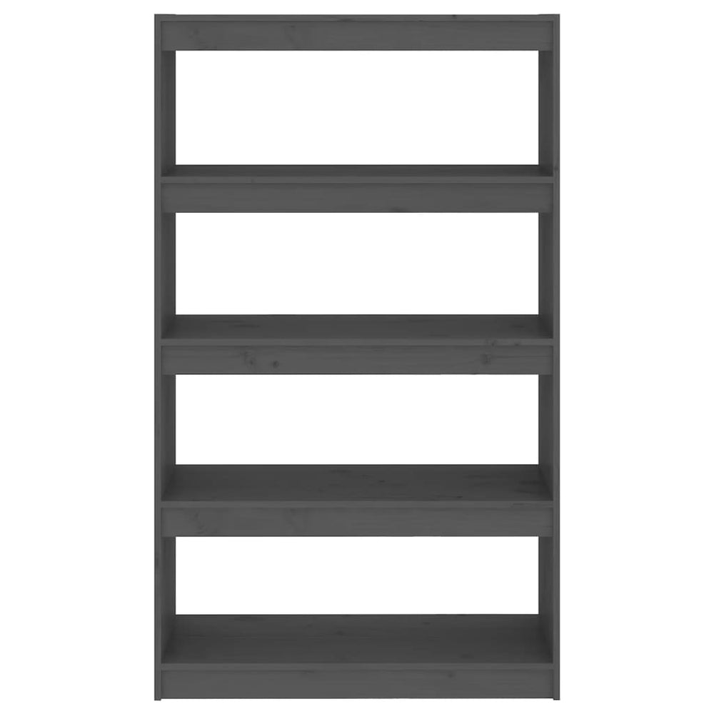Boekenkast/kamerscherm 80x30x135,5 cm massief grenenhout grijs MeubelReus