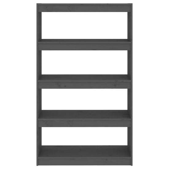 Boekenkast/kamerscherm 80x30x135,5 cm massief grenenhout grijs MeubelReus