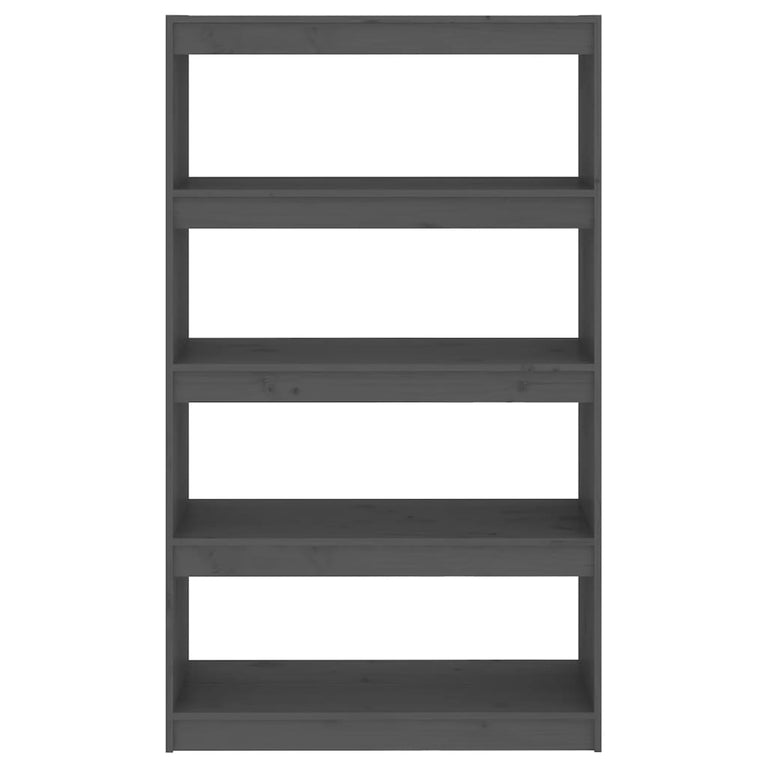 Boekenkast/kamerscherm 80x30x135,5 cm massief grenenhout grijs MeubelReus