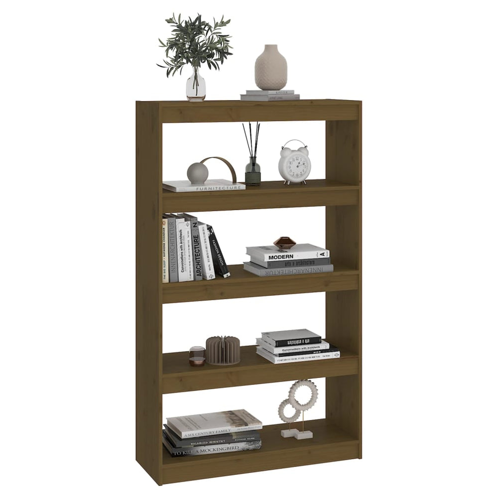 Boekenkast/kamerscherm 80x30x135,5 cm grenenhout honingbruin MeubelReus