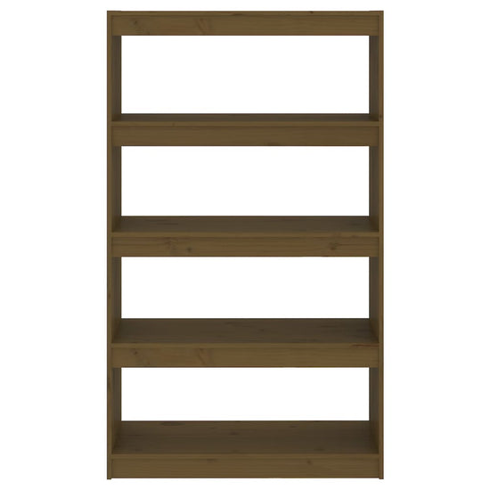 Boekenkast/kamerscherm 80x30x135,5 cm grenenhout honingbruin MeubelReus