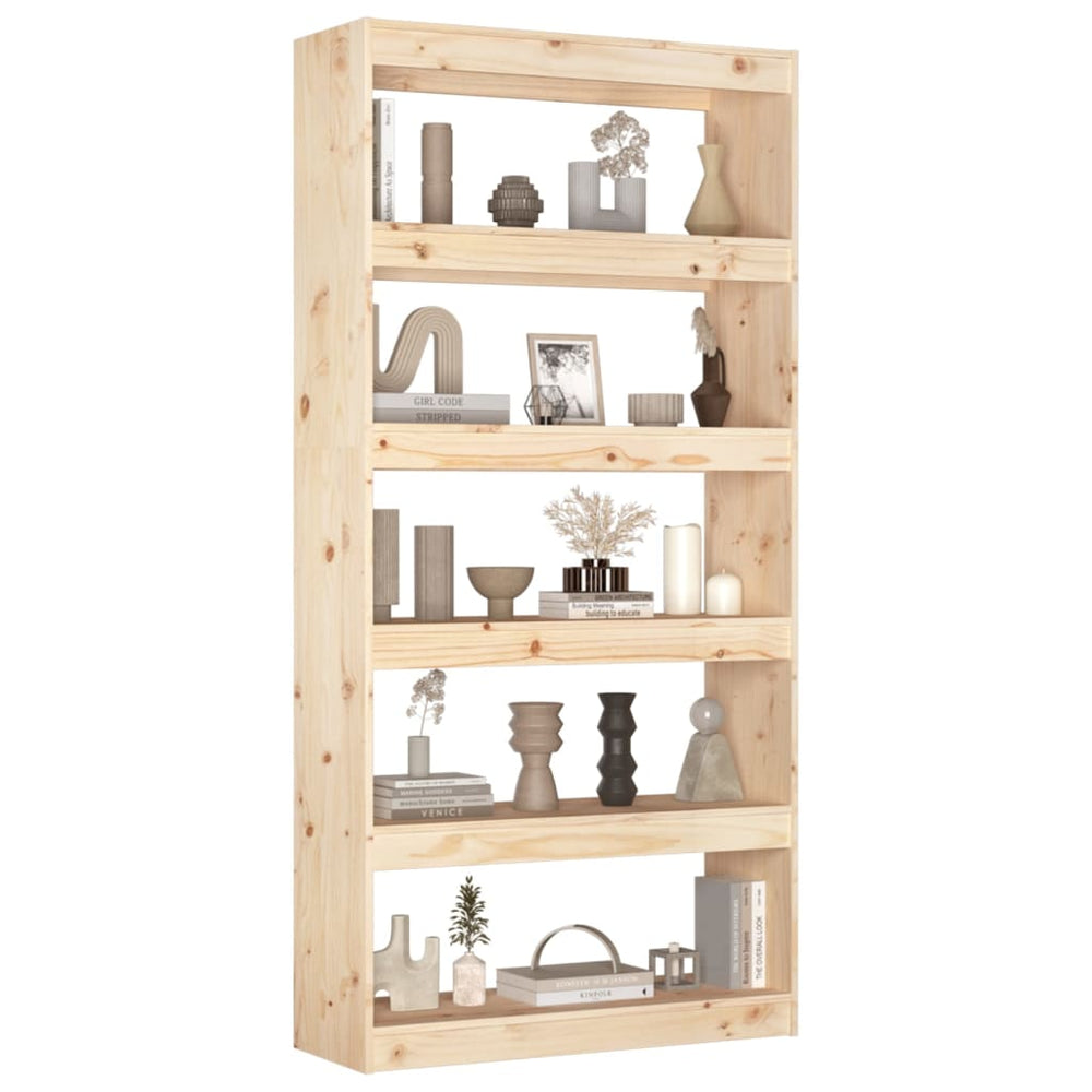 Boekenkast/kamerscherm 80x30x167,4 cm massief grenenhout MeubelReus