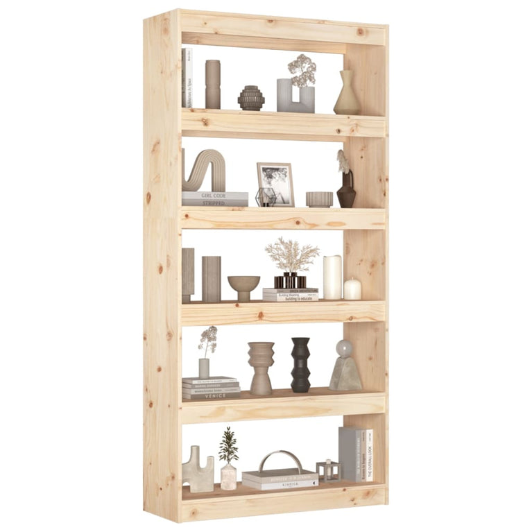 Boekenkast/kamerscherm 80x30x167,4 cm massief grenenhout MeubelReus