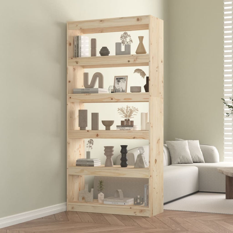 Boekenkast/kamerscherm 80x30x167,4 cm massief grenenhout MeubelReus