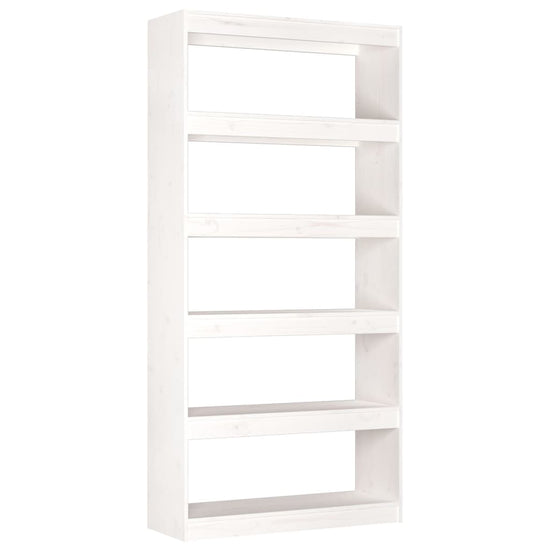 Boekenkast/kamerscherm 80x30x167,4 cm massief grenenhout wit MeubelReus
