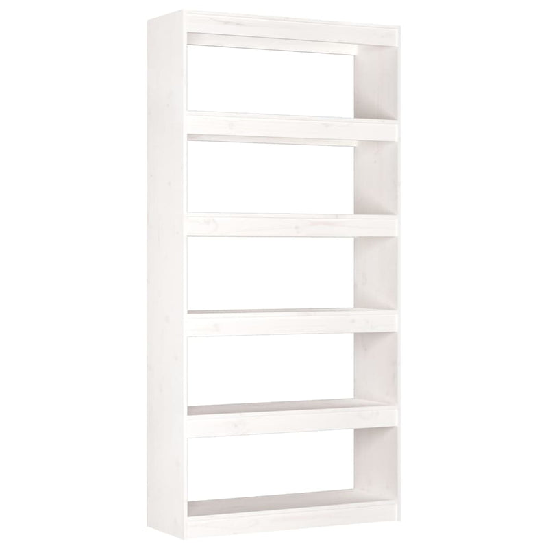 Boekenkast/kamerscherm 80x30x167,4 cm massief grenenhout wit MeubelReus