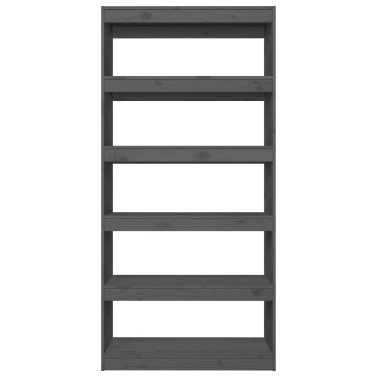 Boekenkast/kamerscherm 80x30x167,4 cm massief grenenhout grijs MeubelReus