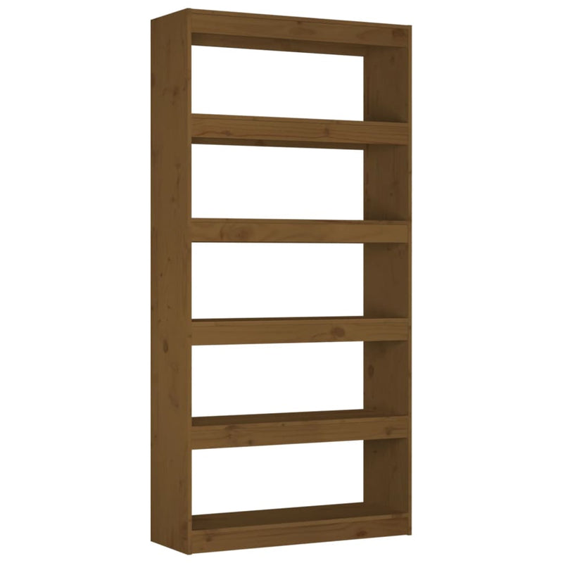 Boekenkast/kamerscherm 80x30x167,4 cm grenenhout honingbruin