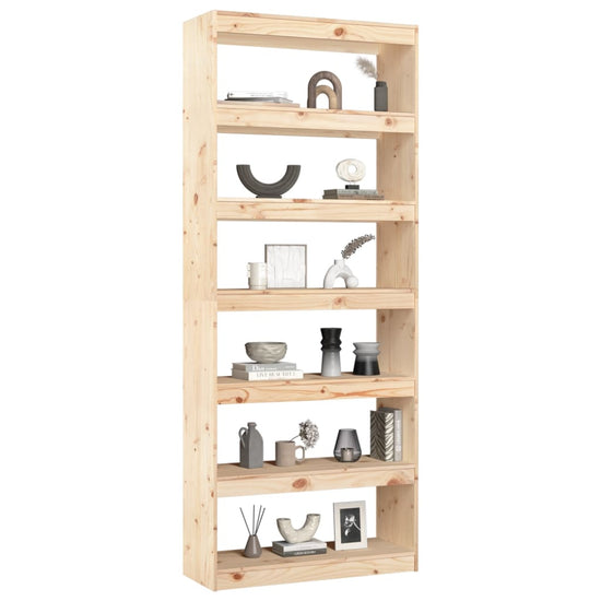 Boekenkast/kamerscherm 80x30x199,5 cm massief grenenhout MeubelReus