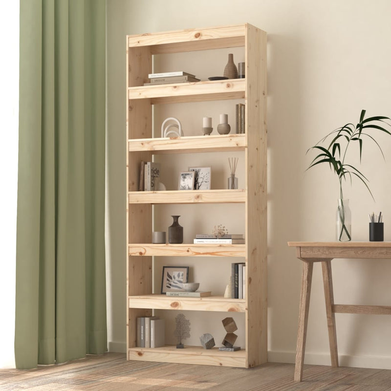 Boekenkast/kamerscherm 80x30x199,5 cm massief grenenhout MeubelReus
