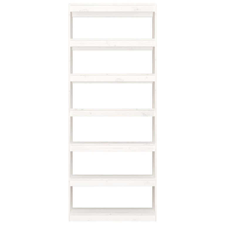 Boekenkast/kamerscherm 80x30x199,5 cm massief grenenhout wit MeubelReus