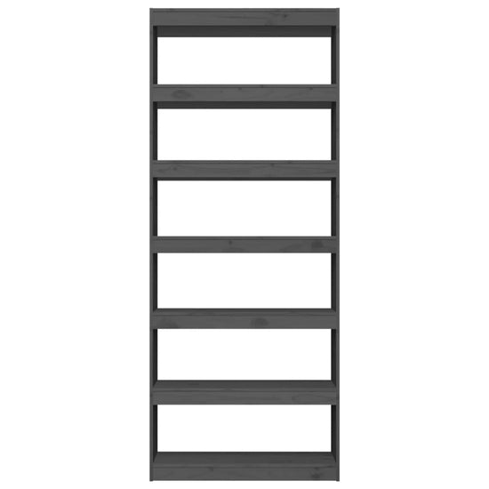 Boekenkast/kamerscherm 80x30x199,5 cm massief grenenhout grijs MeubelReus