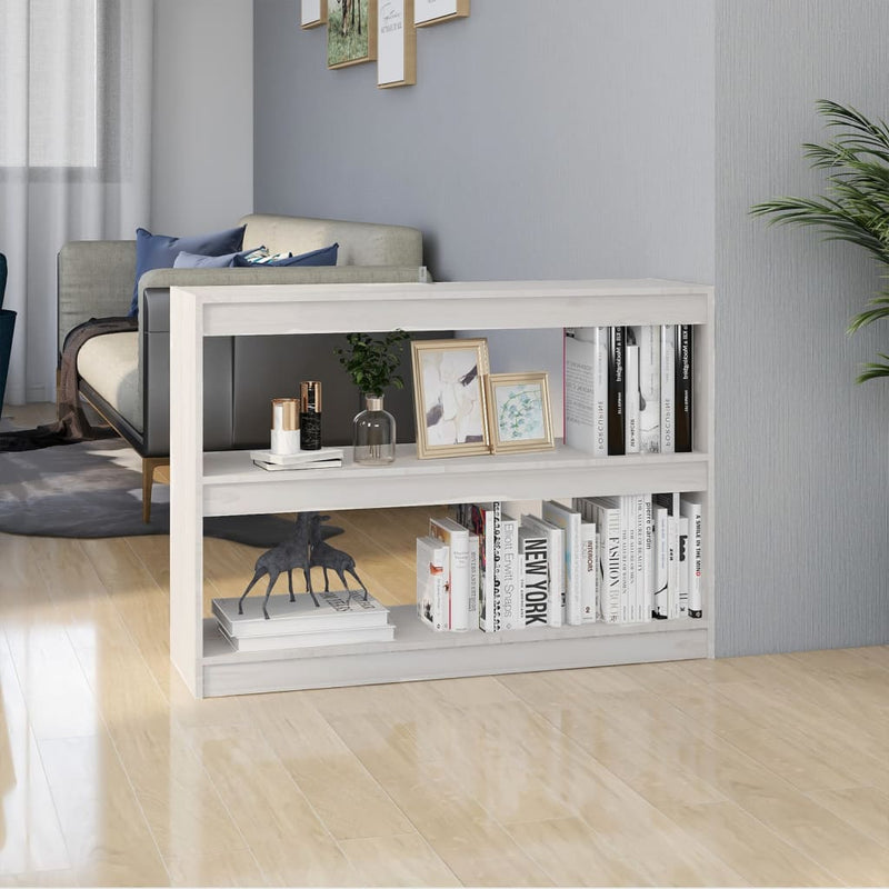 Boekenkast/kamerscherm 100x30x71,5 cm grenenhout wit MeubelReus