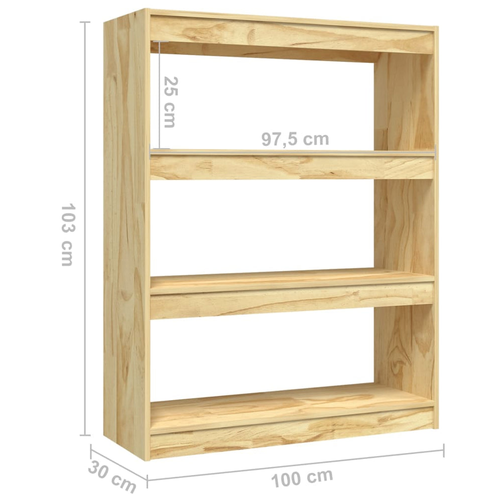 Boekenkast / kamerscherm 100x30x103 cm massief grenenhout MeubelReus