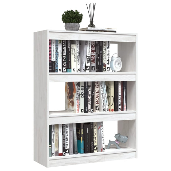 Boekenkast/kamerscherm 100x30x103 cm massief grenenhout wit MeubelReus