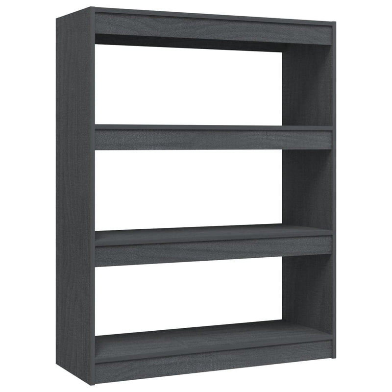 Boekenkast/kamerscherm 100x30x103 cm massief grenenhout grijs MeubelReus