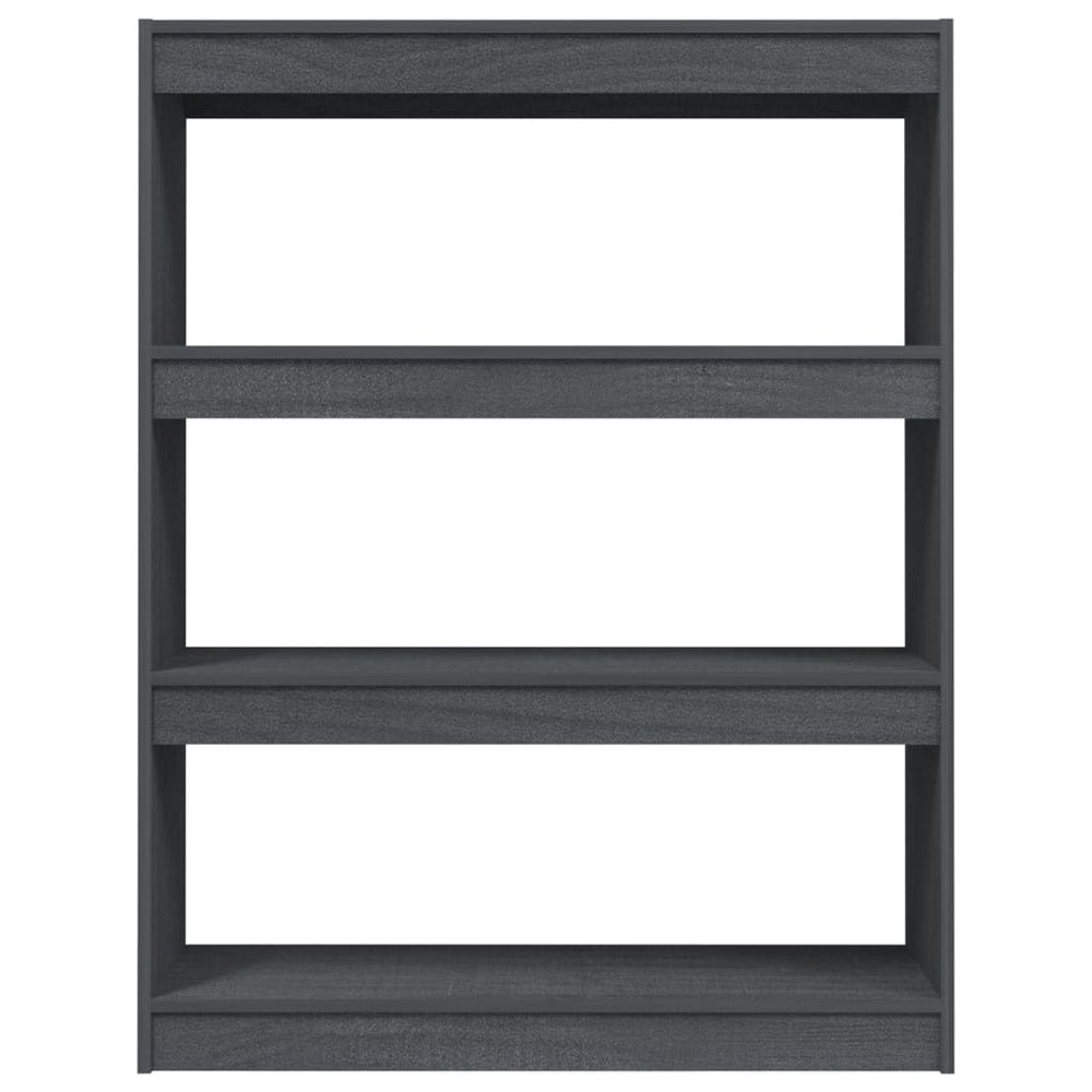 Boekenkast/kamerscherm 100x30x103 cm massief grenenhout grijs MeubelReus