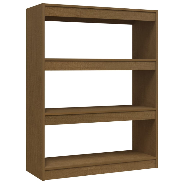 Boekenkast/kamerscherm 100x30x103 cm grenenhout honingbruin MeubelReus