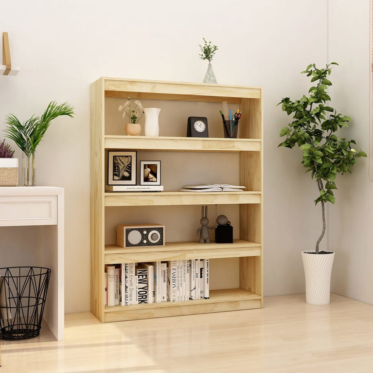Boekenkast / kamerscherm 100x30x135,5 cm massief grenenhout MeubelReus