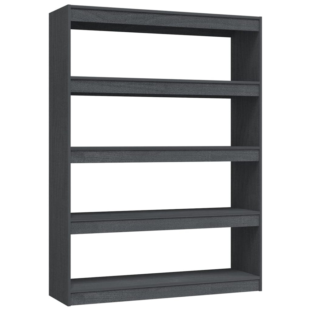 Boekenkast/kamerscherm 100x30x135,5 cm massief grenenhout grijs MeubelReus