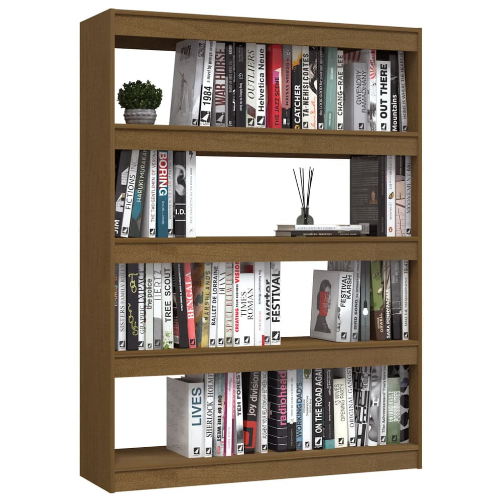 Boekenkast/kamerscherm 100x30x135,5 cm grenenhout honingbruin MeubelReus