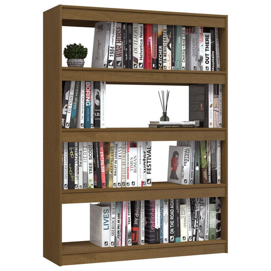 Boekenkast/kamerscherm 100x30x135,5 cm grenenhout honingbruin MeubelReus
