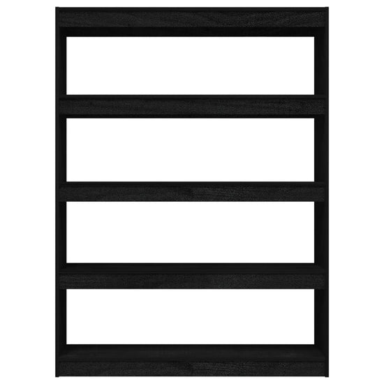 Boekenkast/kamerscherm 100x30x135,5 cm massief grenenhout zwart MeubelReus