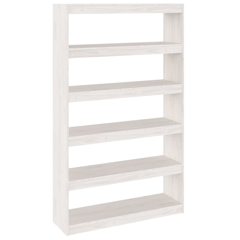 Boekenkast/kamerscherm 100x30x167,5 cm massief grenenhout wit MeubelReus