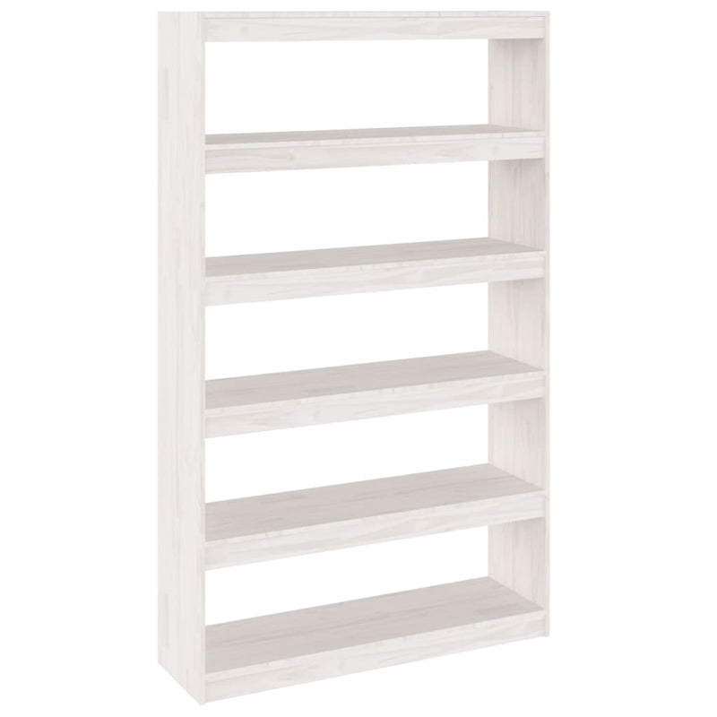 Boekenkast/kamerscherm 100x30x167,5 cm massief grenenhout wit MeubelReus