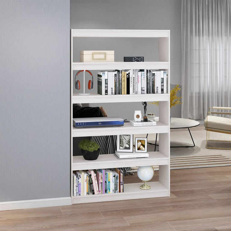 Boekenkast/kamerscherm 100x30x167,5 cm massief grenenhout wit MeubelReus