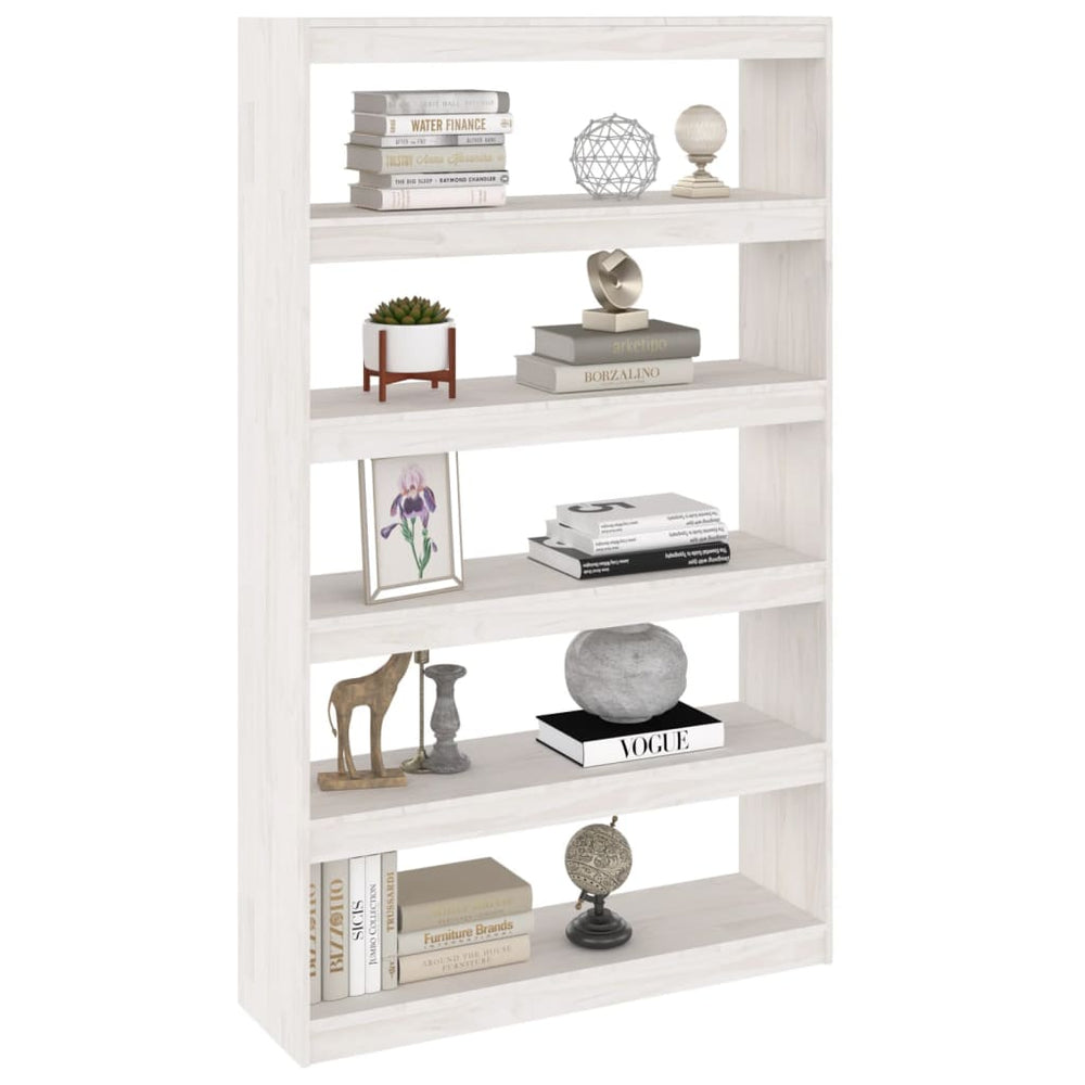 Boekenkast/kamerscherm 100x30x167,5 cm massief grenenhout wit MeubelReus