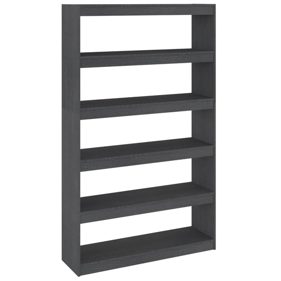 Boekenkast/kamerscherm 100x30x167,5 cm massief grenenhout grijs MeubelReus