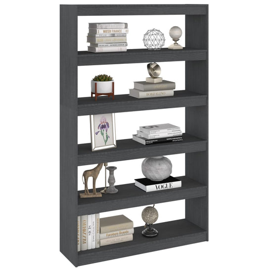 Boekenkast/kamerscherm 100x30x167,5 cm massief grenenhout grijs MeubelReus