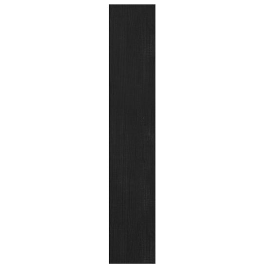 Boekenkast/kamerscherm 100x30x167,5 cm massief grenenhout zwart MeubelReus