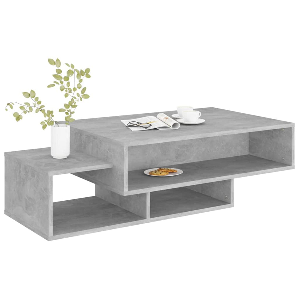 Salontafel 105x55x32 cm spaanplaat betongrijs MeubelReus