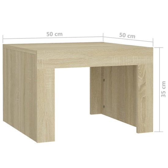 Salontafel 50x50x35 cm spaanplaat sonoma eikenkleurig MeubelReus