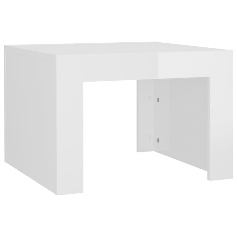 Salontafel 50x50x35 cm spaanplaat hoogglans wit MeubelReus