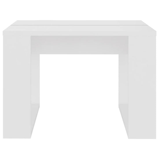 Bijzettafel 50x50x35 cm bewerkt hout wit MeubelReus